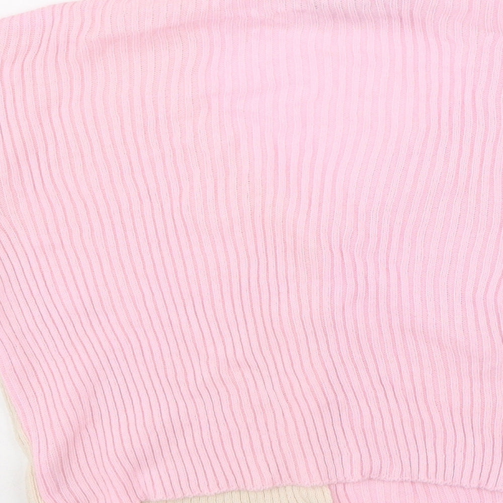Daisy Street Womens Multicoloured V-Neck Acrylic Cardigan Jumper Size 8