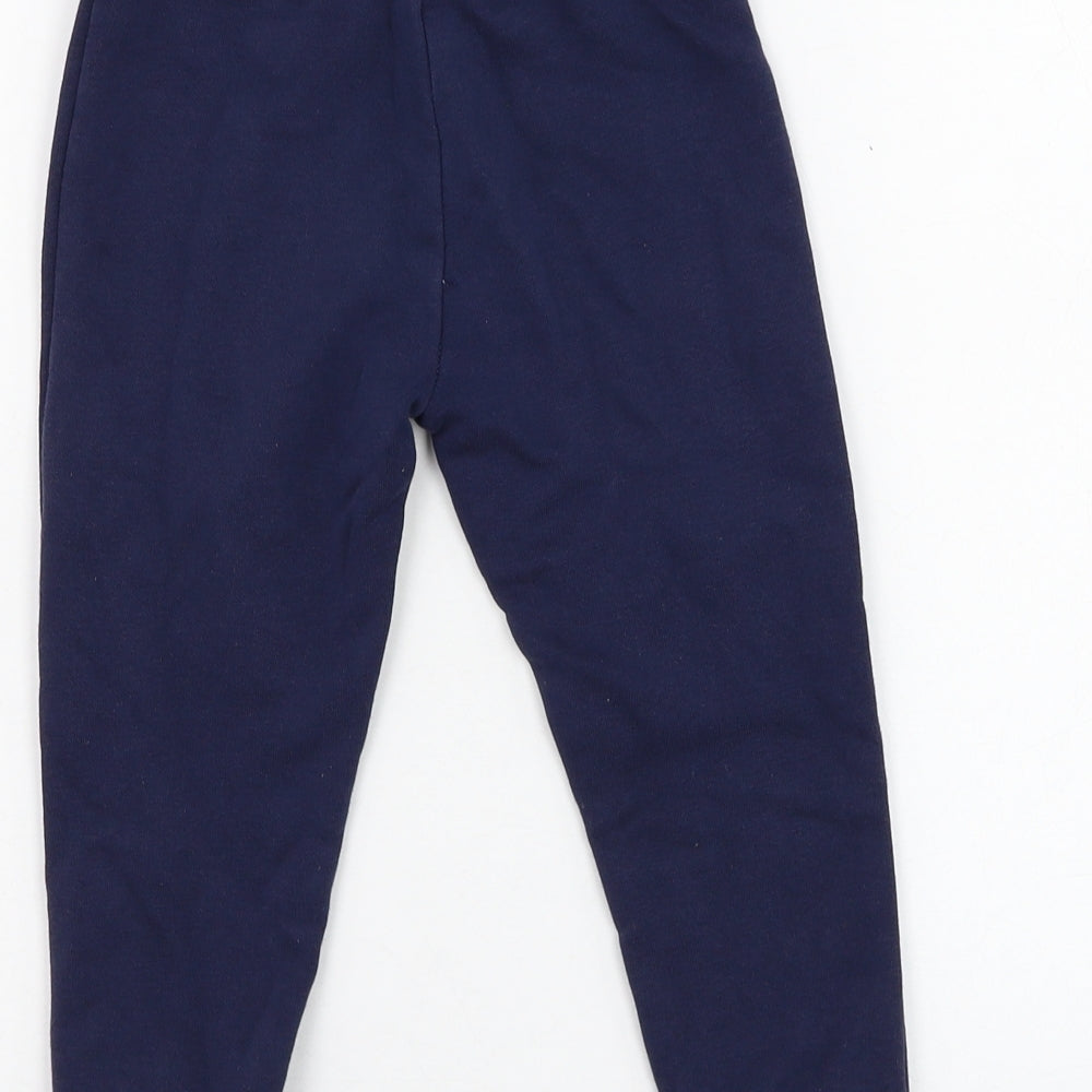 Dunnes Stores Boys Blue Cotton Jogger Trousers Size 2-3 Years Regular Pullover