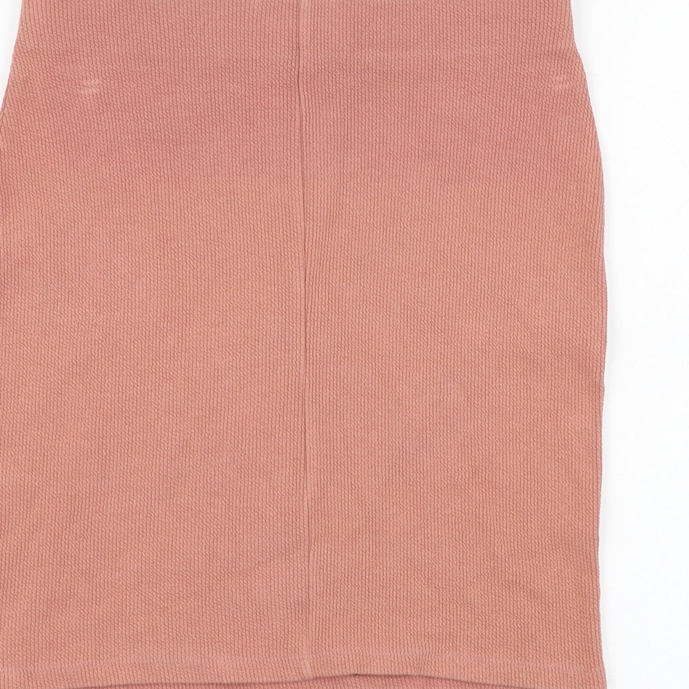 New Look Womens Pink Cotton Straight & Pencil Skirt Size 10