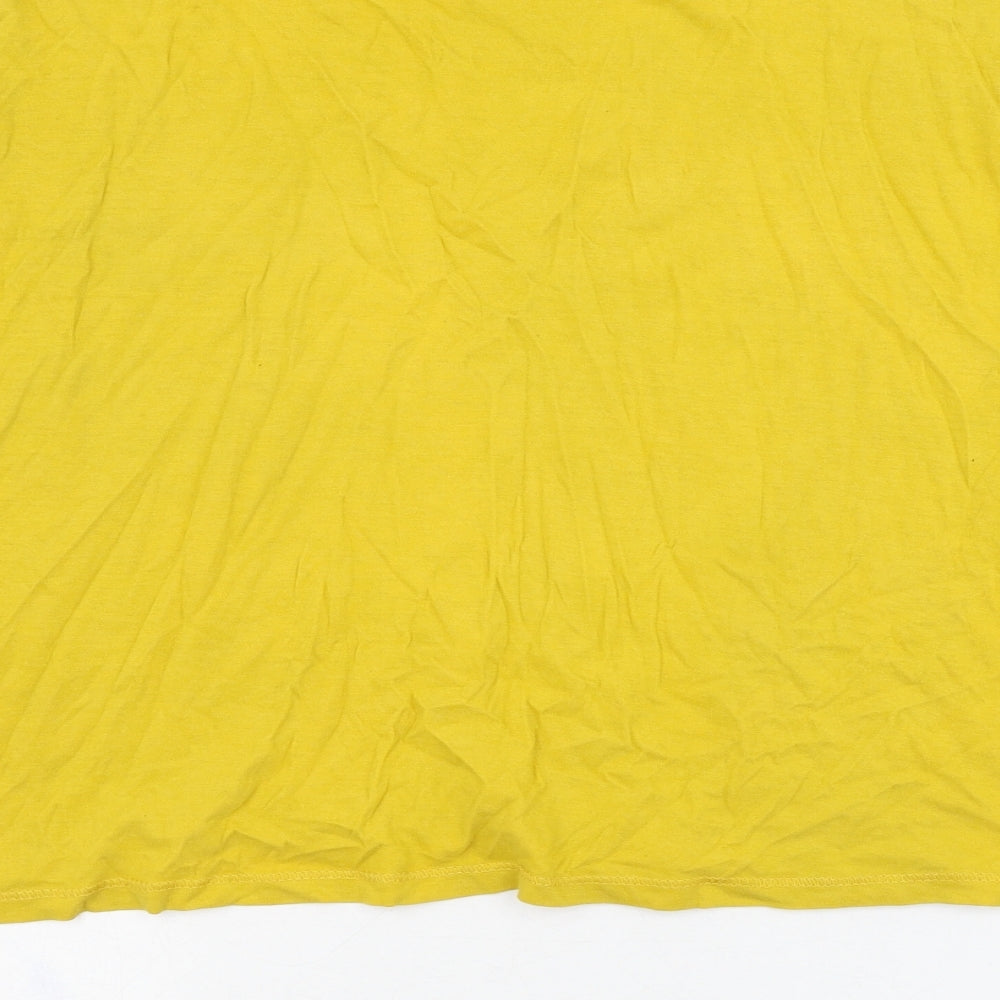 Tbar Limtied Womens Yellow Cotton Pullover Sweatshirt Size M Pullover - Slogan