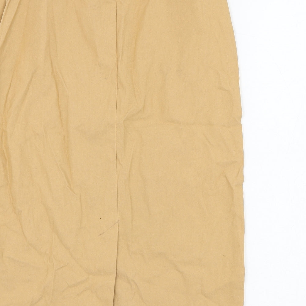 Atmosphere Womens Brown Cotton Straight & Pencil Skirt Size 12 Zip