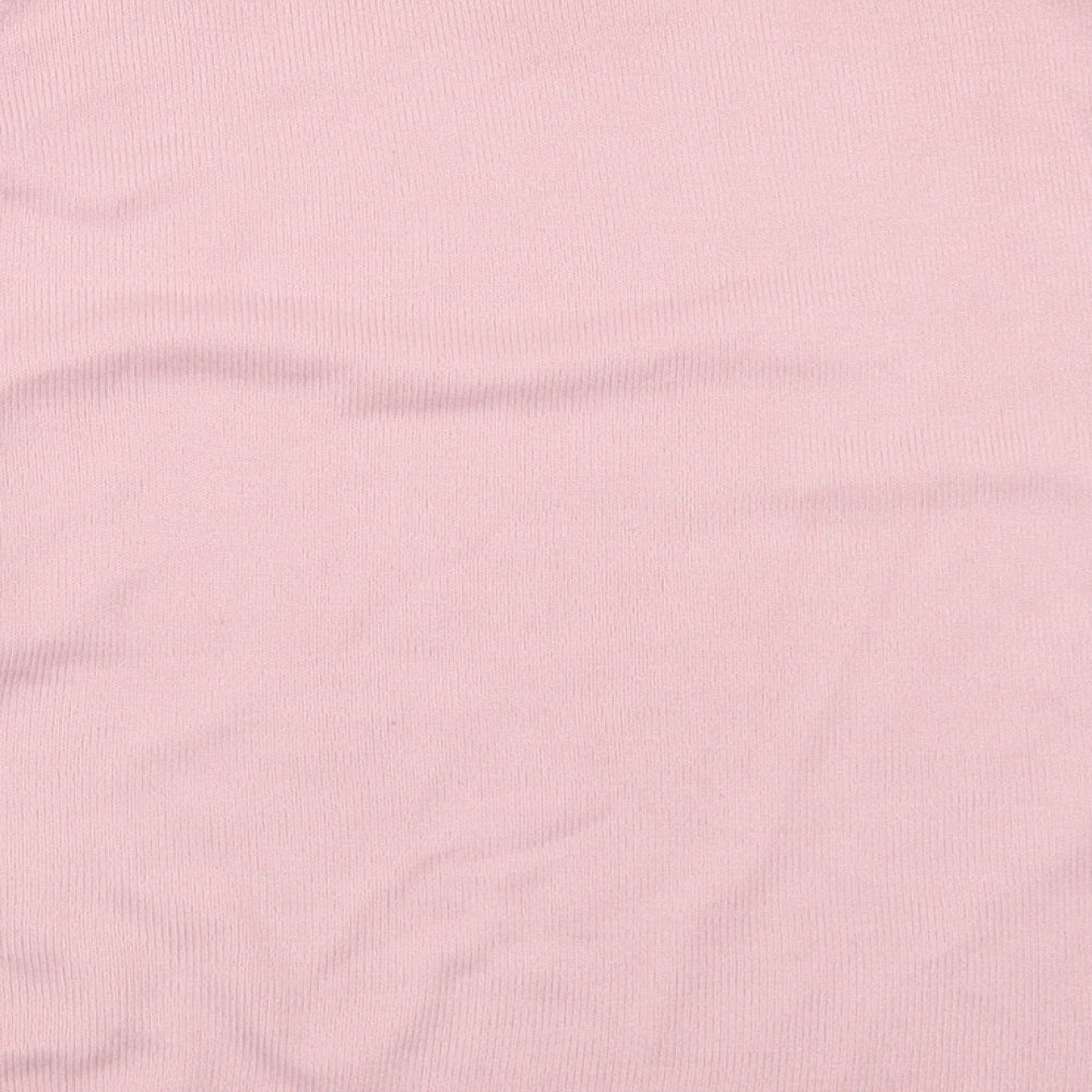 Dunnes Stores Womens Pink Crew Neck Acrylic Pullover Jumper Size M