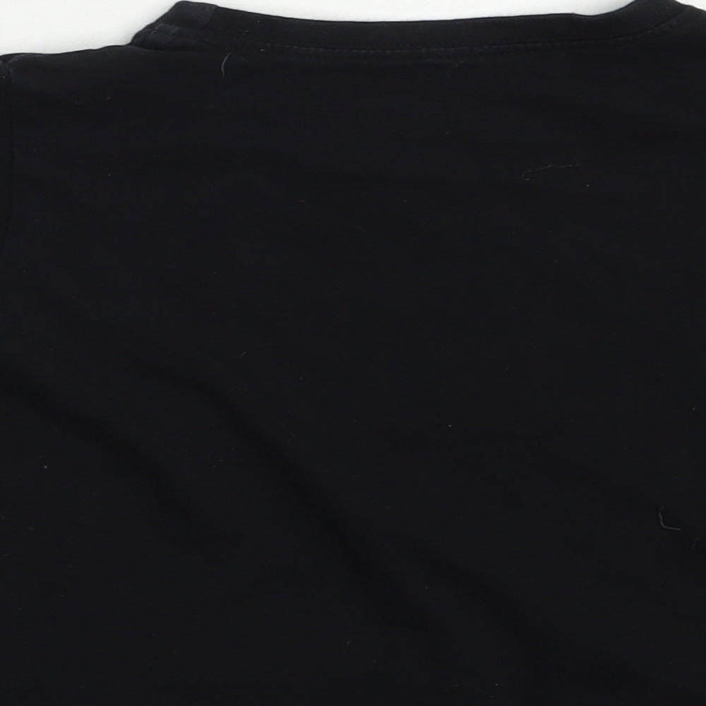 B&M Boys Black Cotton Pullover T-Shirt Size 5 Years Crew Neck Pullover - Game On
