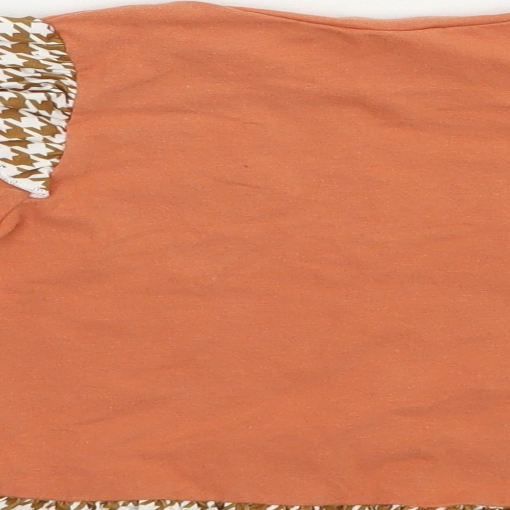 PatPat Baby Orange Cotton Basic T-Shirt Size 18-24 Months Crew Neck Pullover - Sweet And Sassy