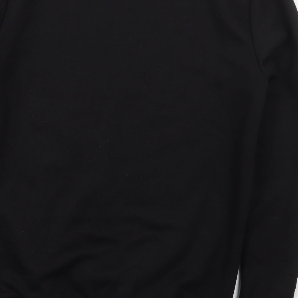 River Island Mens Black Polyester Pullover Sweatshirt Size XS - No Second Chances Anti Social
