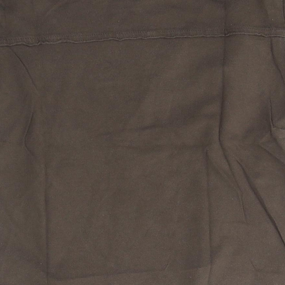 Next Boys Brown Cotton Basic T-Shirt Size 5 Years Round Neck Pullover - 834