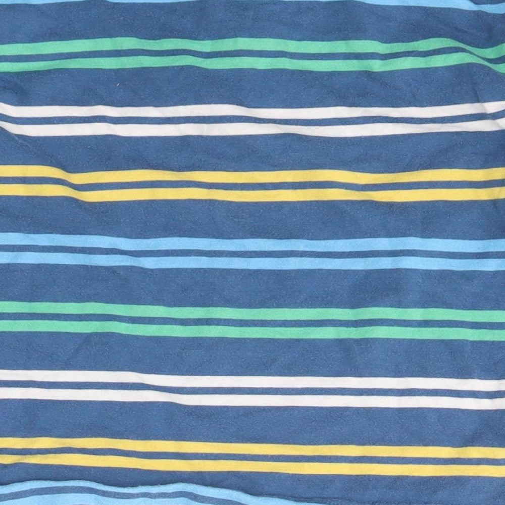 Dunnes Stores Boys Blue Striped Cotton Basic Polo Size 5 Years Collared Pullover