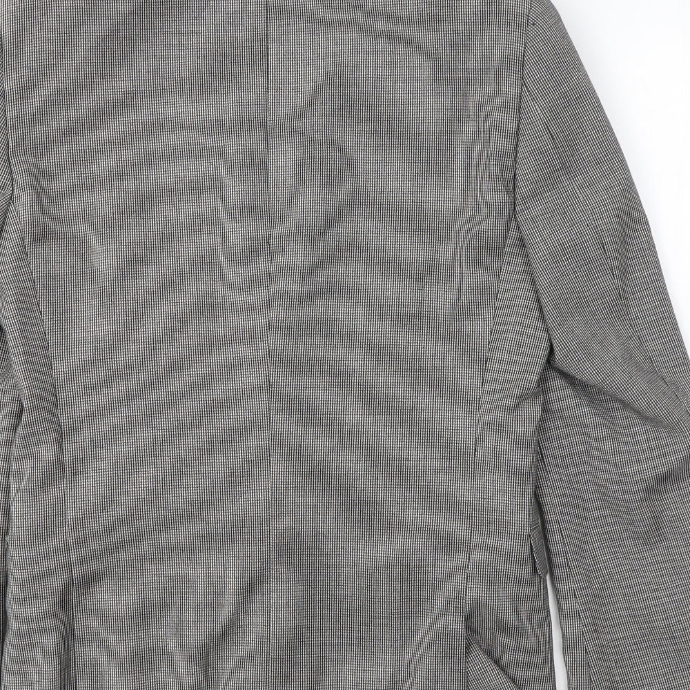NEXT Mens Black Houndstooth Wool Jacket Suit Jacket Size M