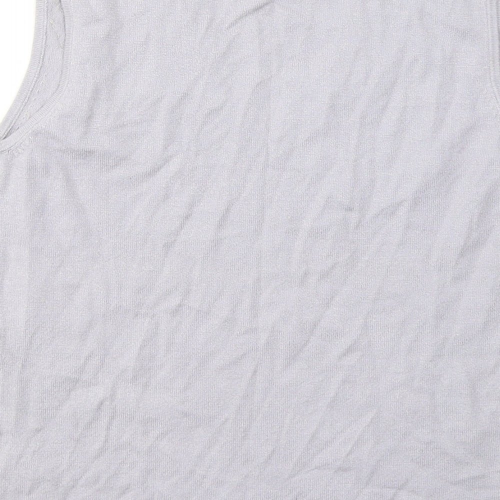 Essentials Womens Purple Viscose Jersey Tank Size 14 Round Neck