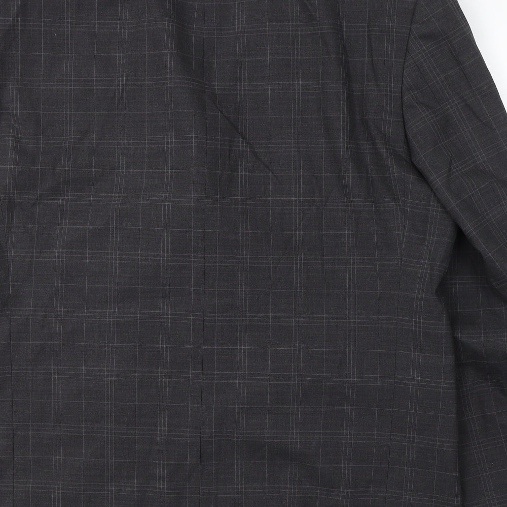 Taylor and Wright Mens Grey Striped Wool Jacket Suit Jacket Size L