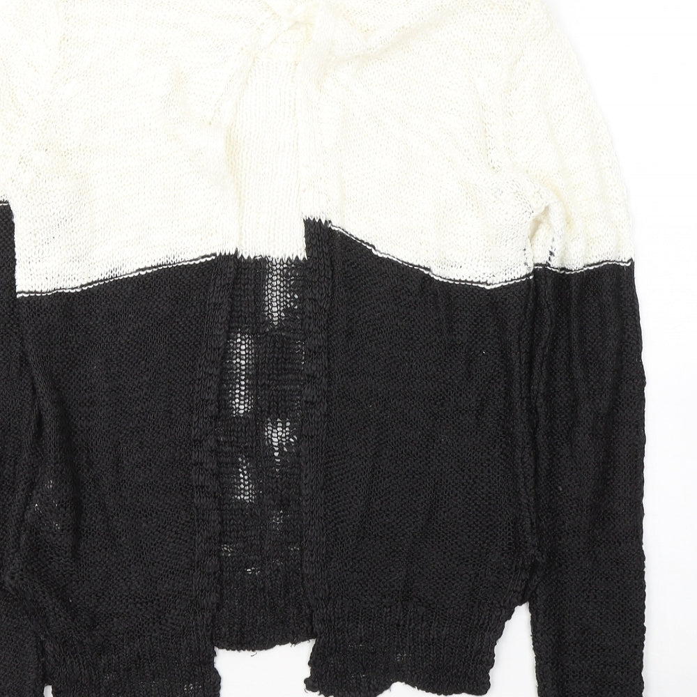 Jacky Mills Womens Black Round Neck Acrylic Pullover Jumper Size M - open back