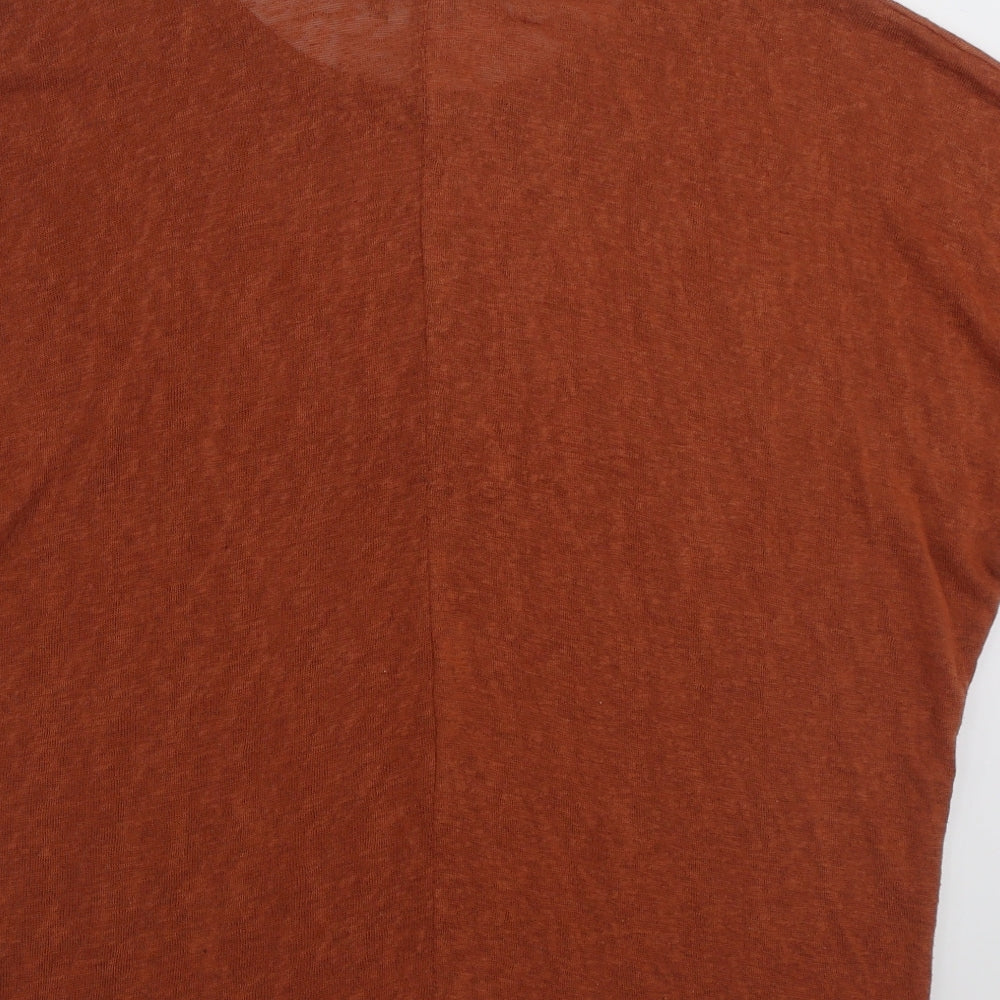 PEP & CO Womens Brown 100% Polyester Tunic Sweatshirt Size 8 Pullover