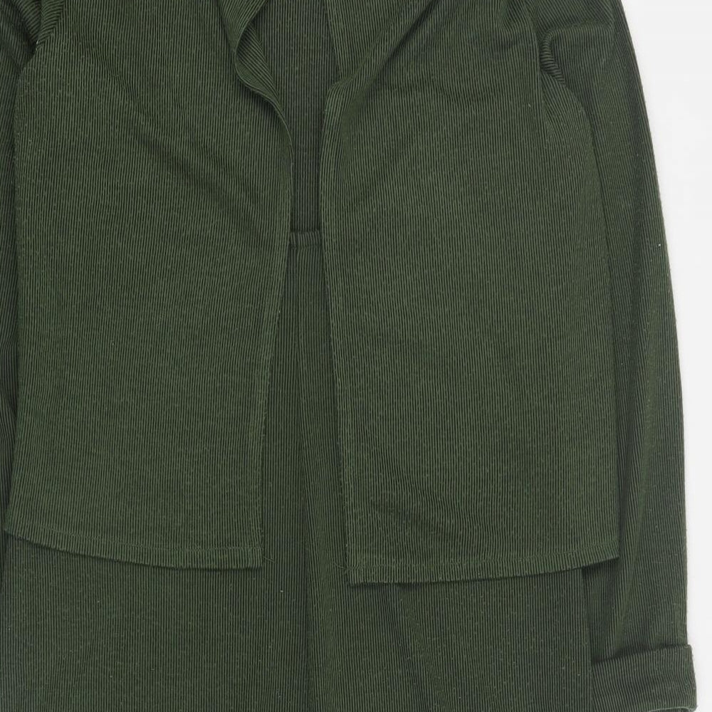 Topshop Womens Green Acrylic Jumper Dress Size 8 Round Neck Pullover