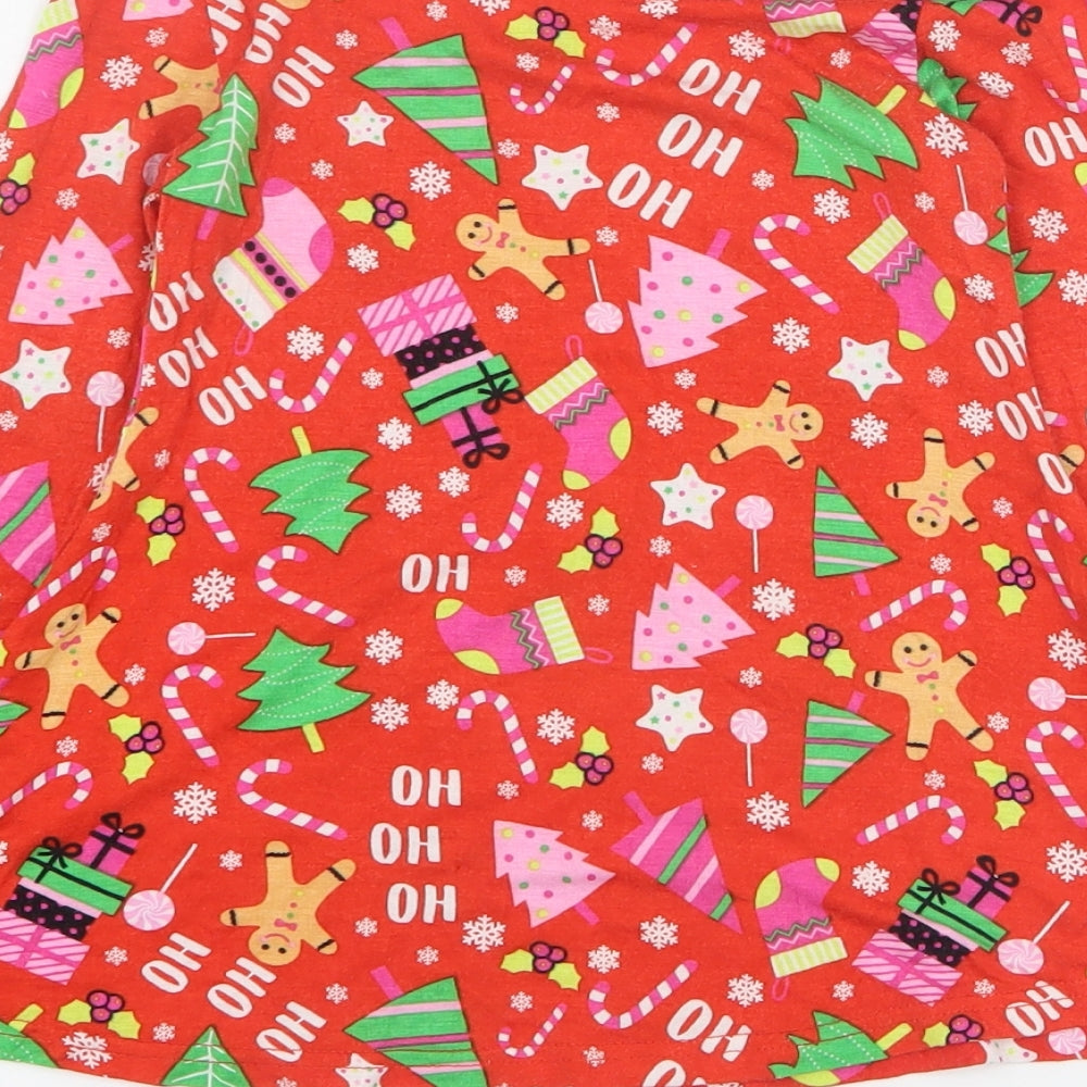 Studio Baby Red Viscose A-Line Size 12-18 Months Round Neck Pullover - Christmas