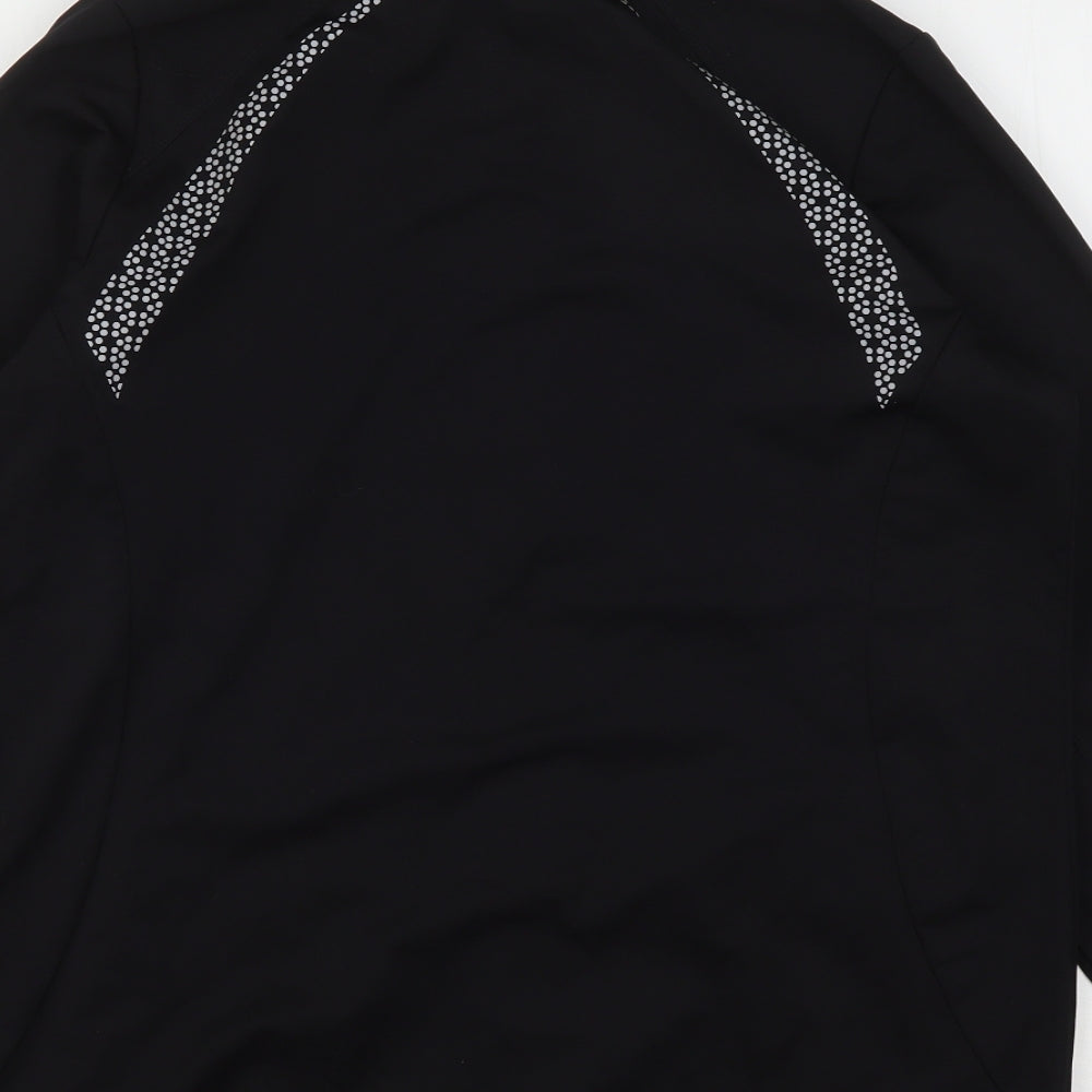 Crivit Womens Black Windbreaker Jacket Size 14 Zip
