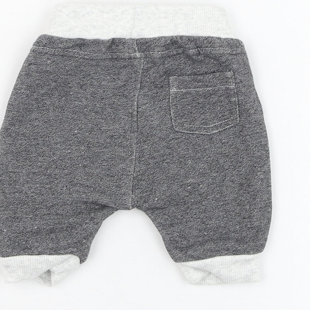 Blue Zoo Boys Grey Cotton Jogger Trousers Size 0-3 Months Pullover