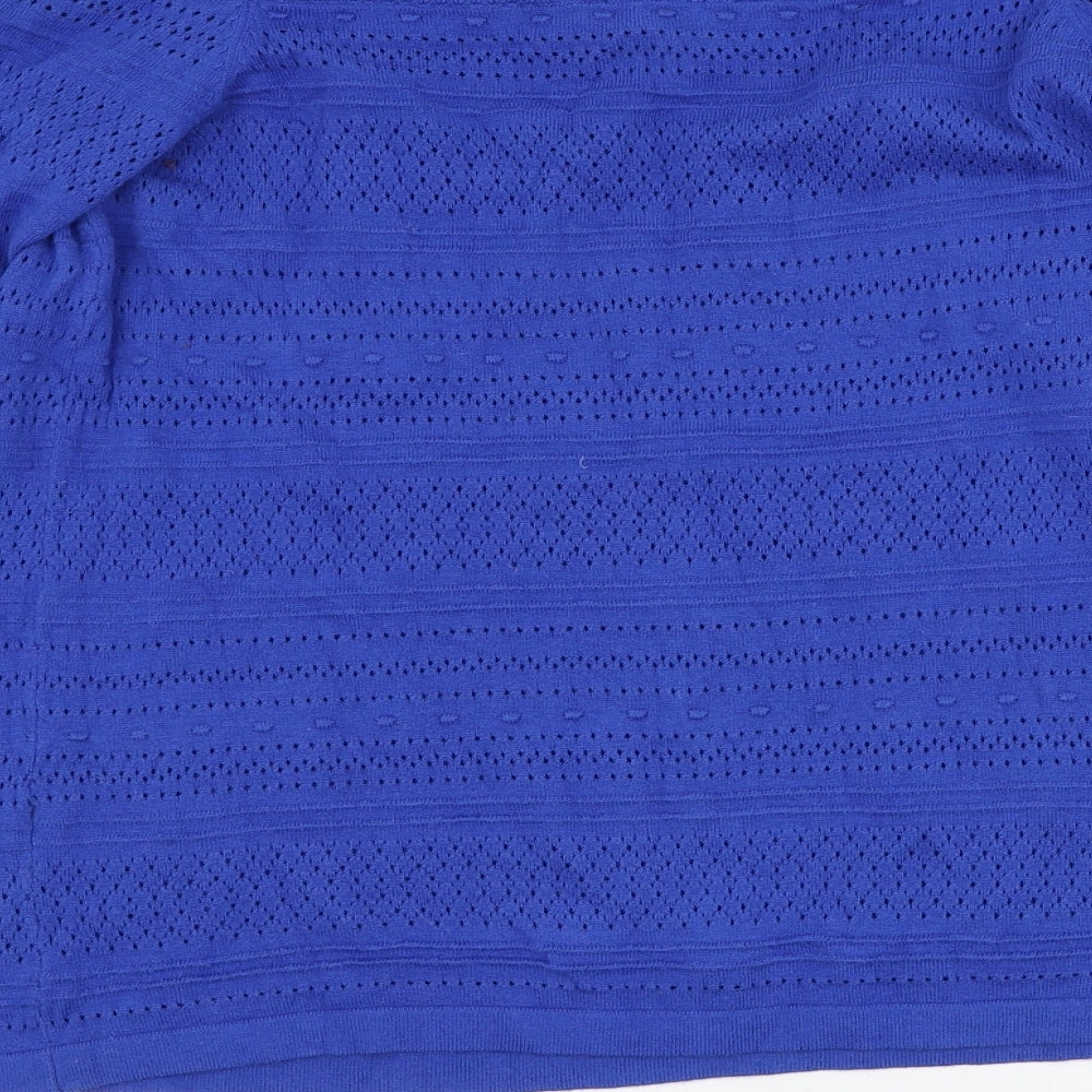Dorothy Perkins Womens Blue Square Neck Polyester Pullover Jumper Size 10