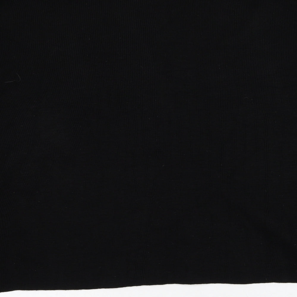 George Womens Black Round Neck Acrylic Pullover Jumper Size 14