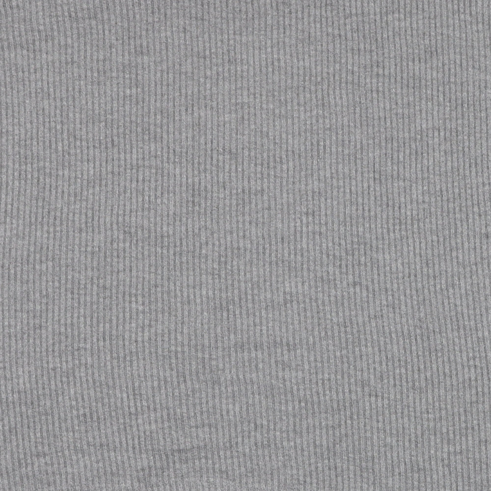Yessica Womens Grey Round Neck Polyester Cardigan Jumper Size S