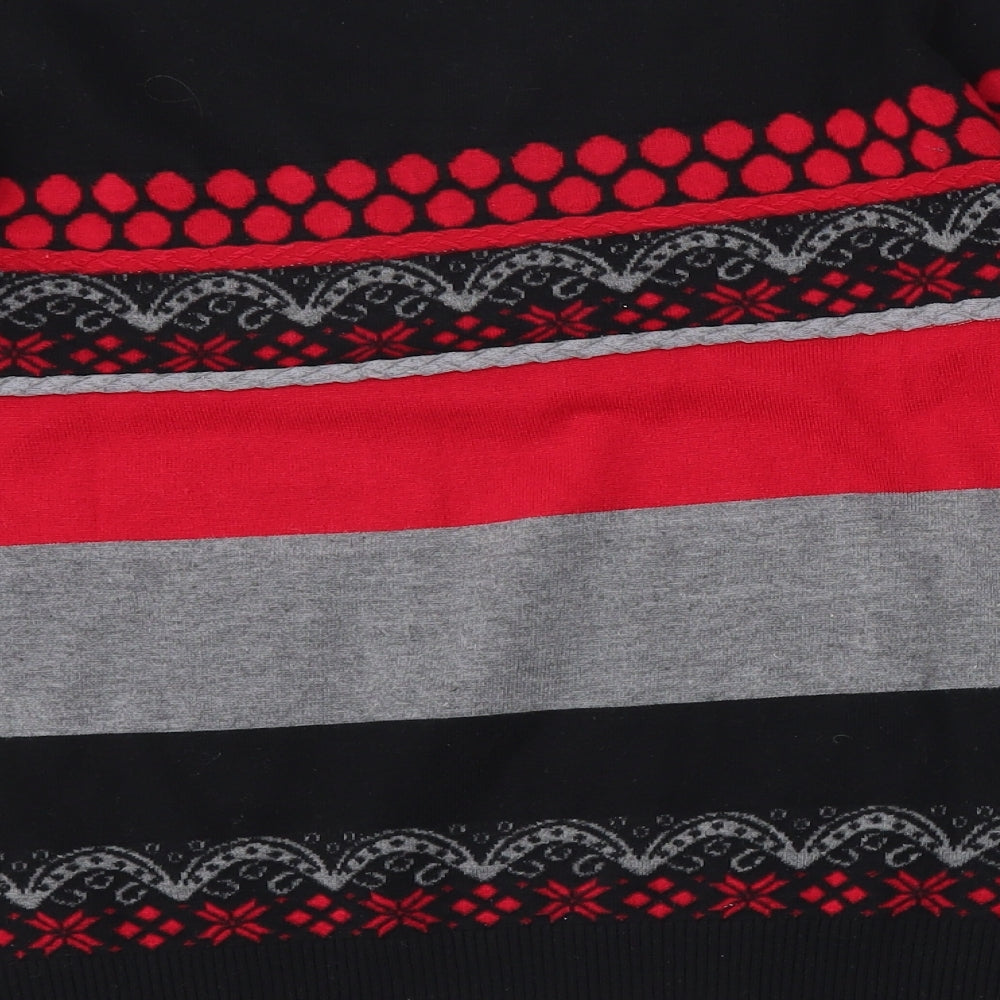 Moda Impression Womens Multicoloured Round Neck Geometric Cotton Pullover Jumper Size M