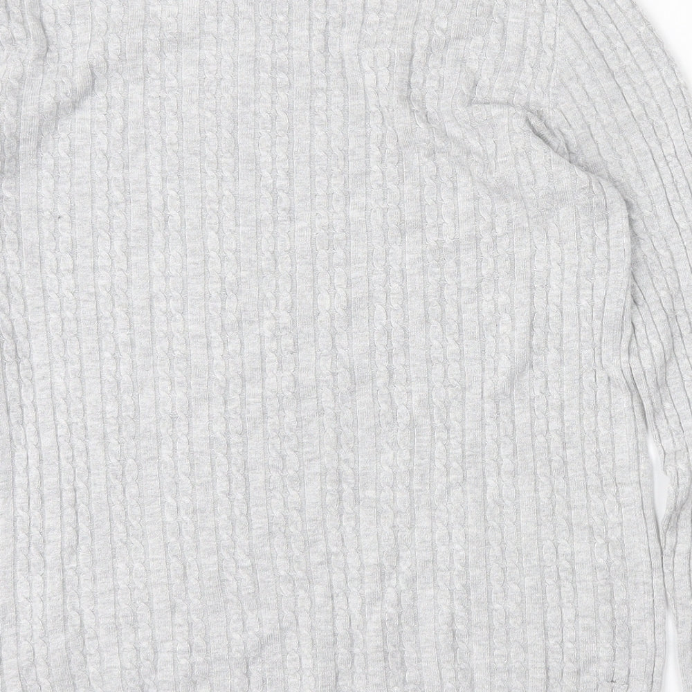 Atmosphere Womens Grey Round Neck Polyester Pullover Jumper Size 12