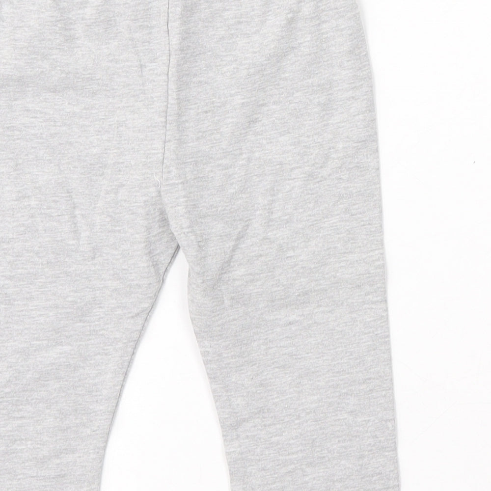 Pep&co Girls Grey Cotton Jogger Trousers Size 18-24 Months