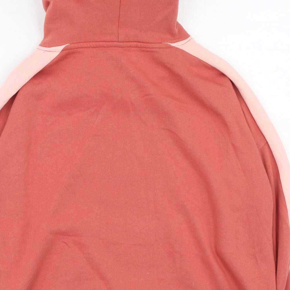 George Womens Orange Cotton Pullover Hoodie Size S
