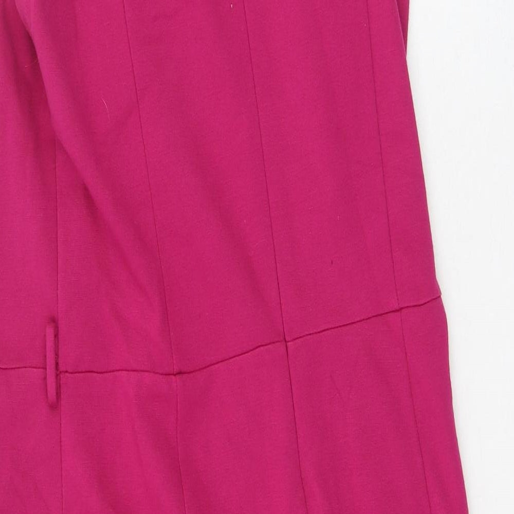 Gsuit Womens Pink Viscose Bodycon Size M Round Neck