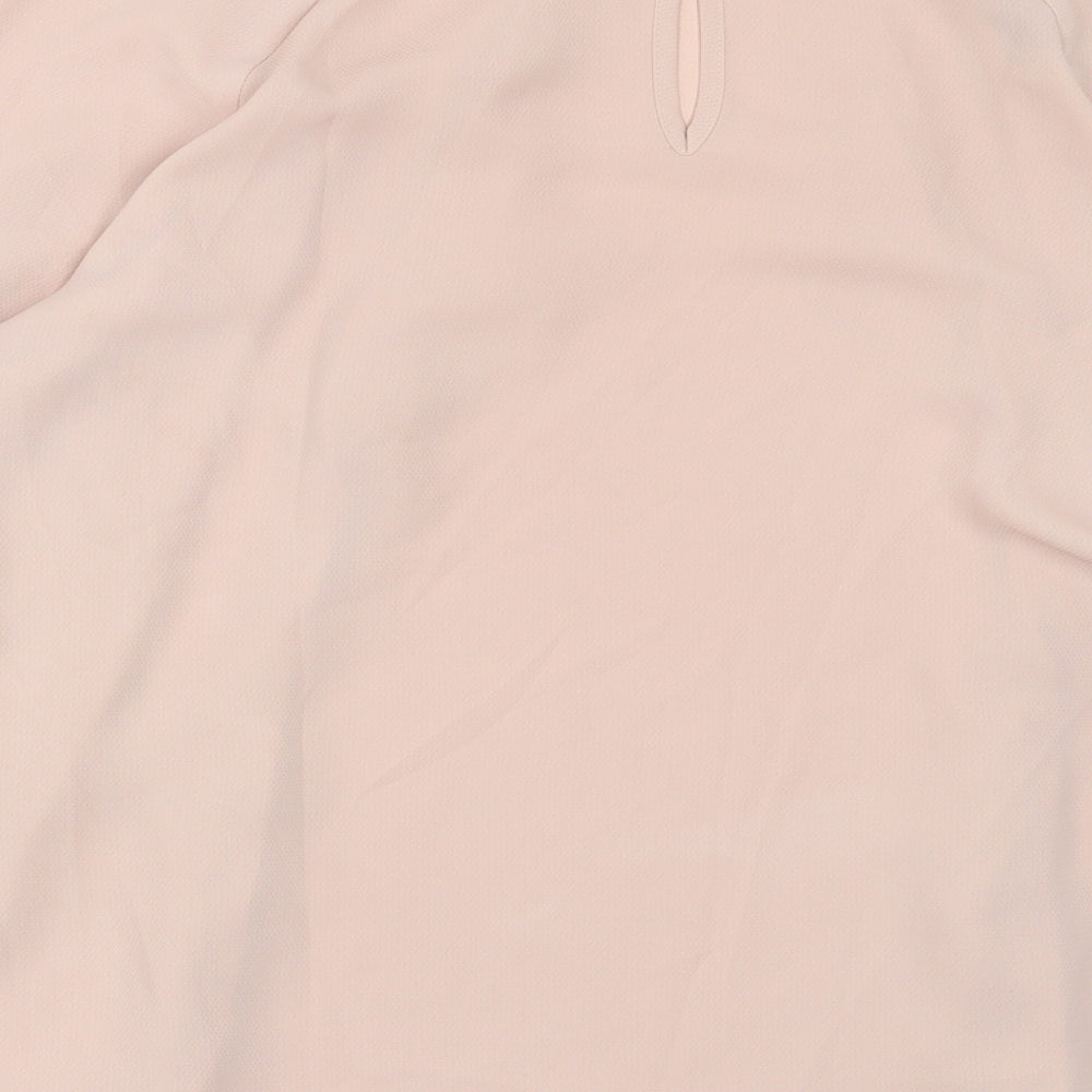 Atmosphere Womens Pink Polyester Basic Blouse Size 10 Crew Neck