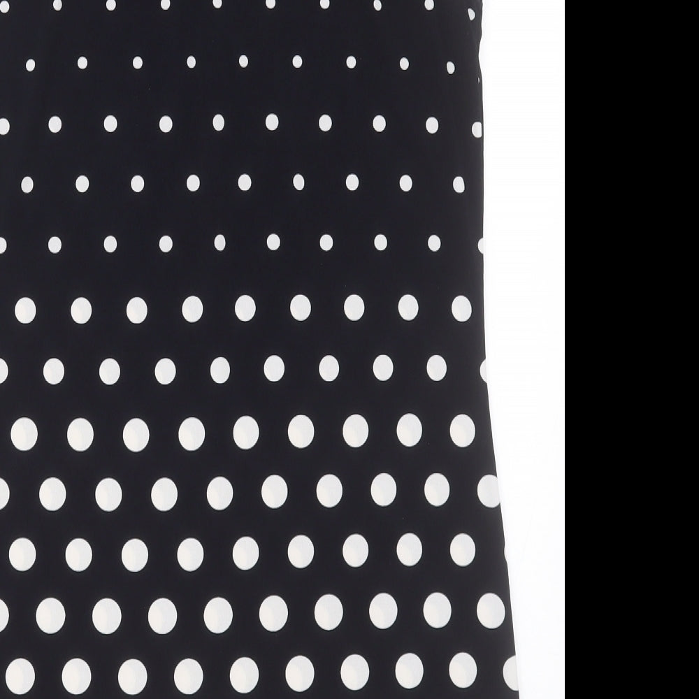Gerry Weber Womens Blue Polka Dot Polyester A-Line Size 12 Crew Neck Pullover