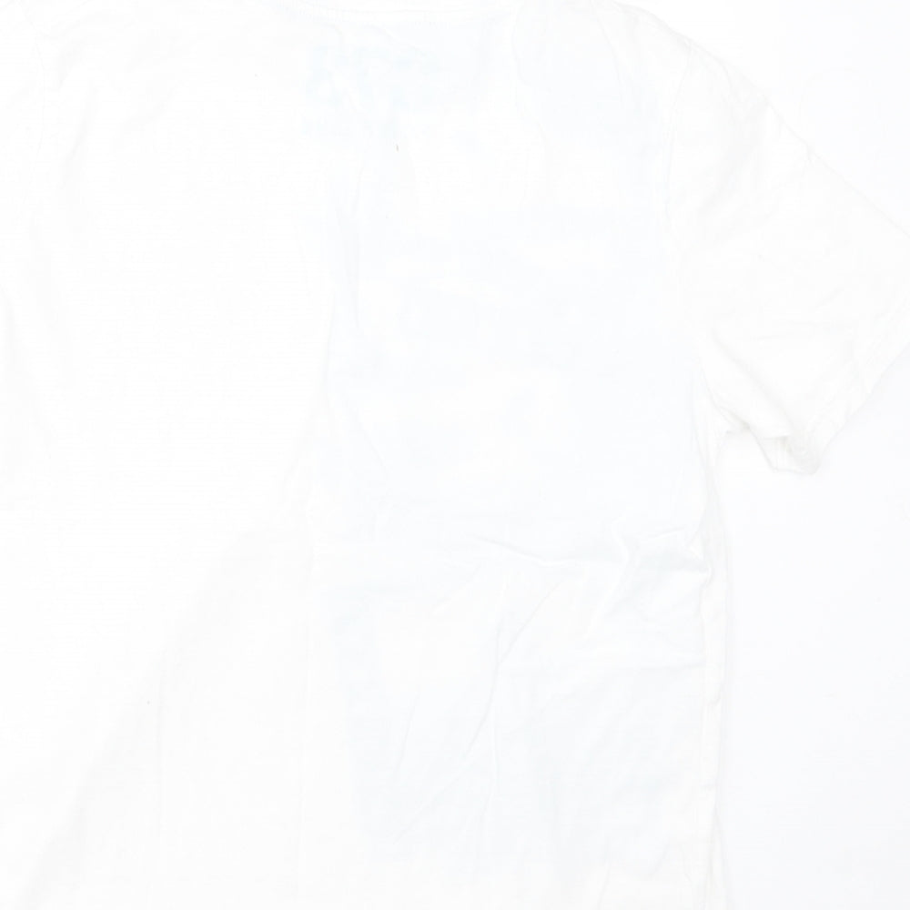 Cherokee Boys White Cotton Basic T-Shirt Size 9-10 Years Crew Neck Pullover