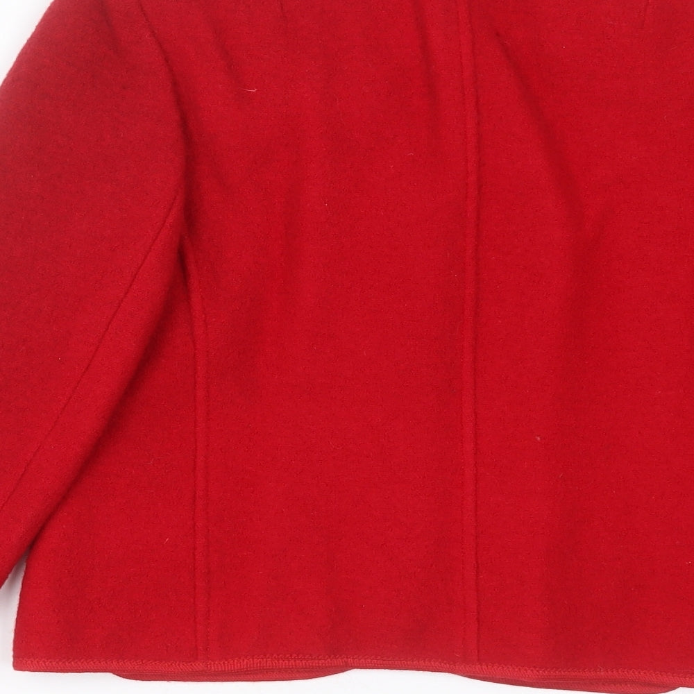 walkloden Womens Red Jacket Size 8 Button