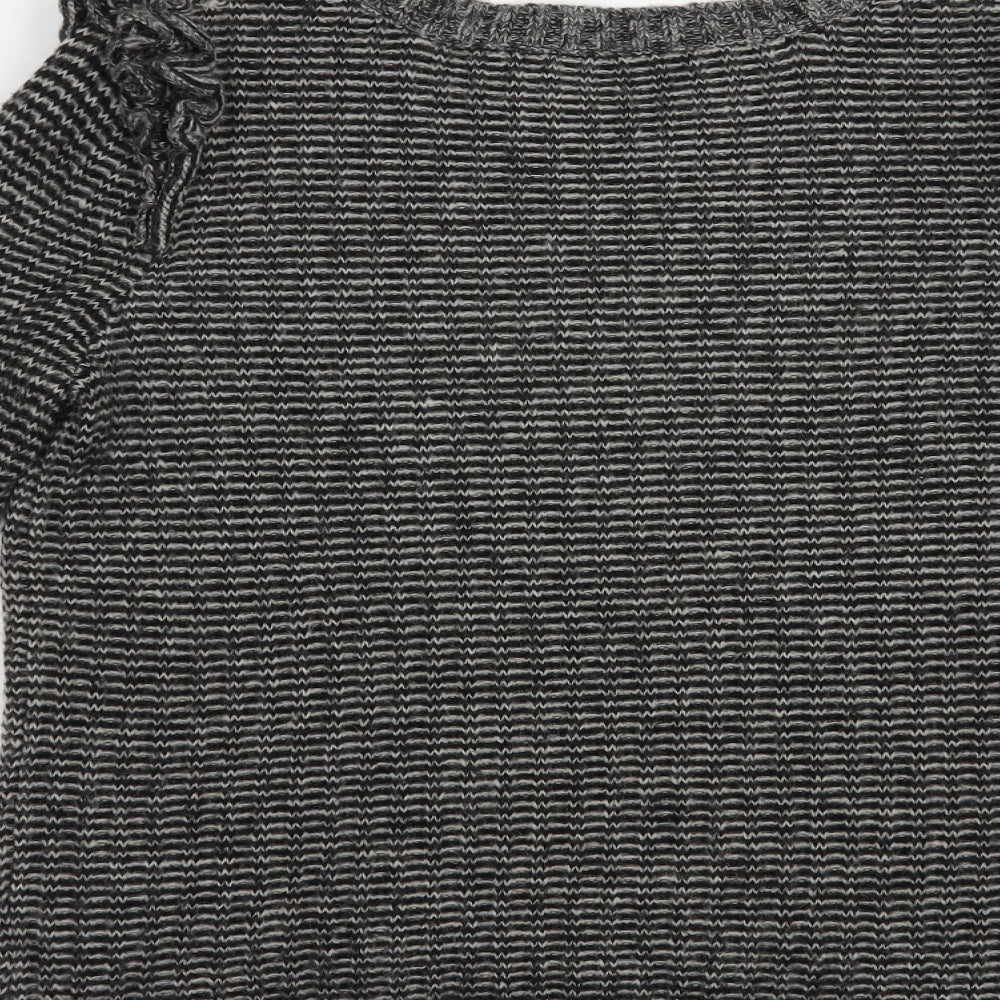 Esprit Womens Grey Crew Neck Acrylic Pullover Jumper Size M