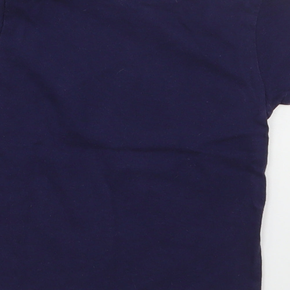 Nutmeg Girls Blue Cotton Basic T-Shirt Size 6-9 Months Crew Neck Pullover - Always Look on The Bright Side of Life