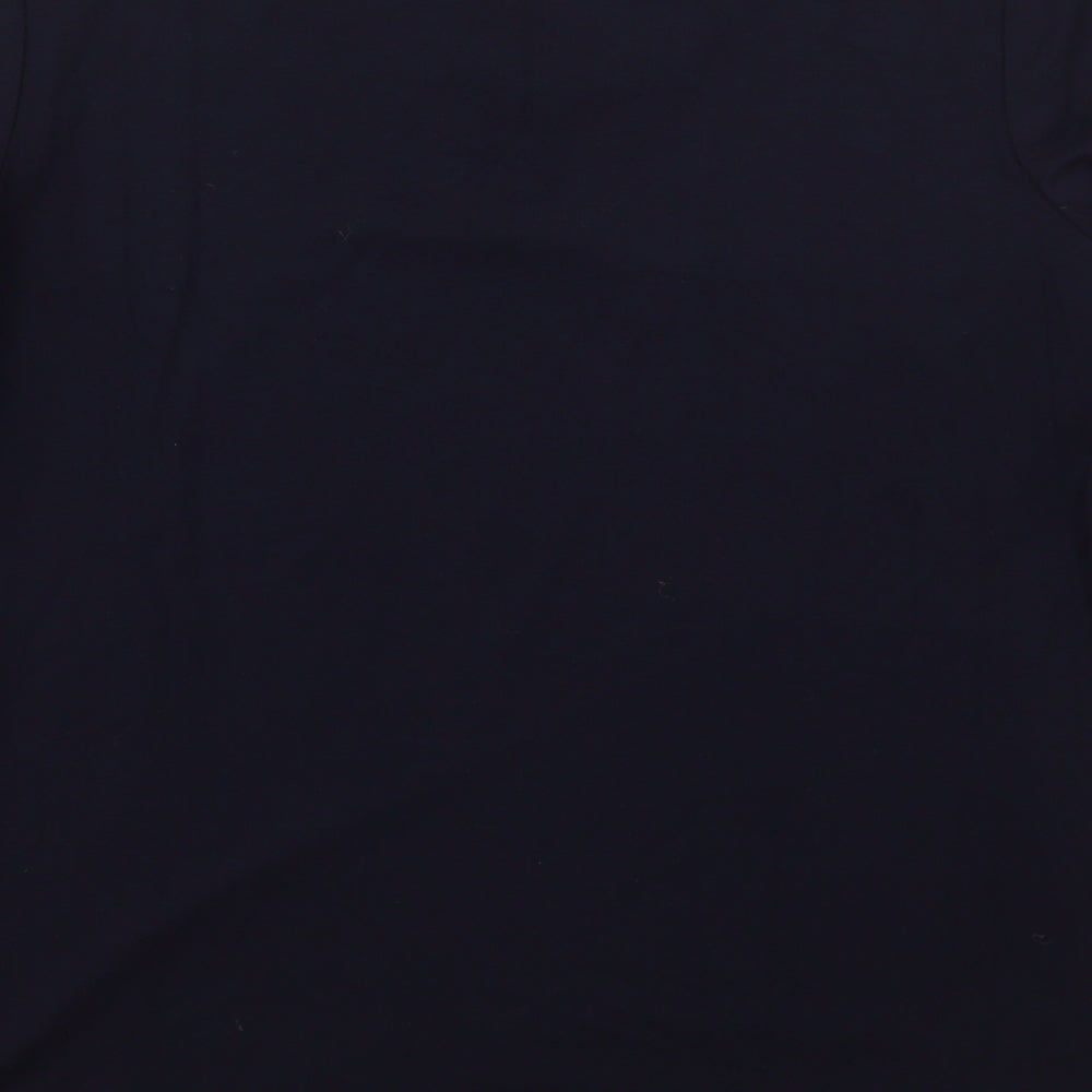 Rob Womens Blue Viscose Basic Blouse Size 12 V-Neck