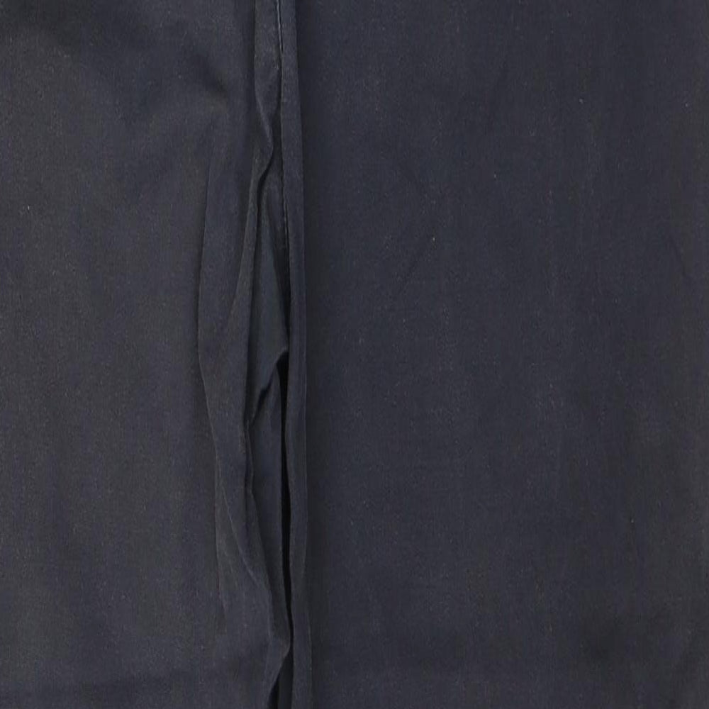 ASOS Womens Grey Cotton Trousers Size 12 L25 in Regular Button