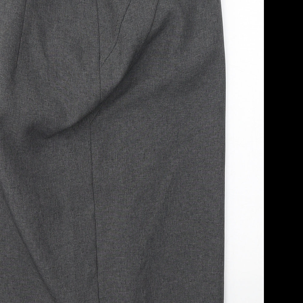 Atmosphere Womens Grey Cotton A-Line Skirt Size 8 Zip