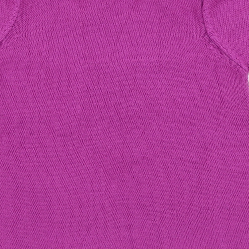 LC Waikiki Girls Purple Round Neck Acrylic Pullover Jumper Size 5 Years Pullover