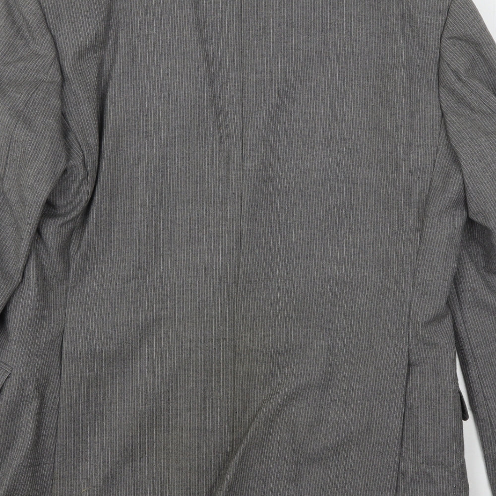 Skopes Mens Grey Striped Wool Jacket Suit Jacket