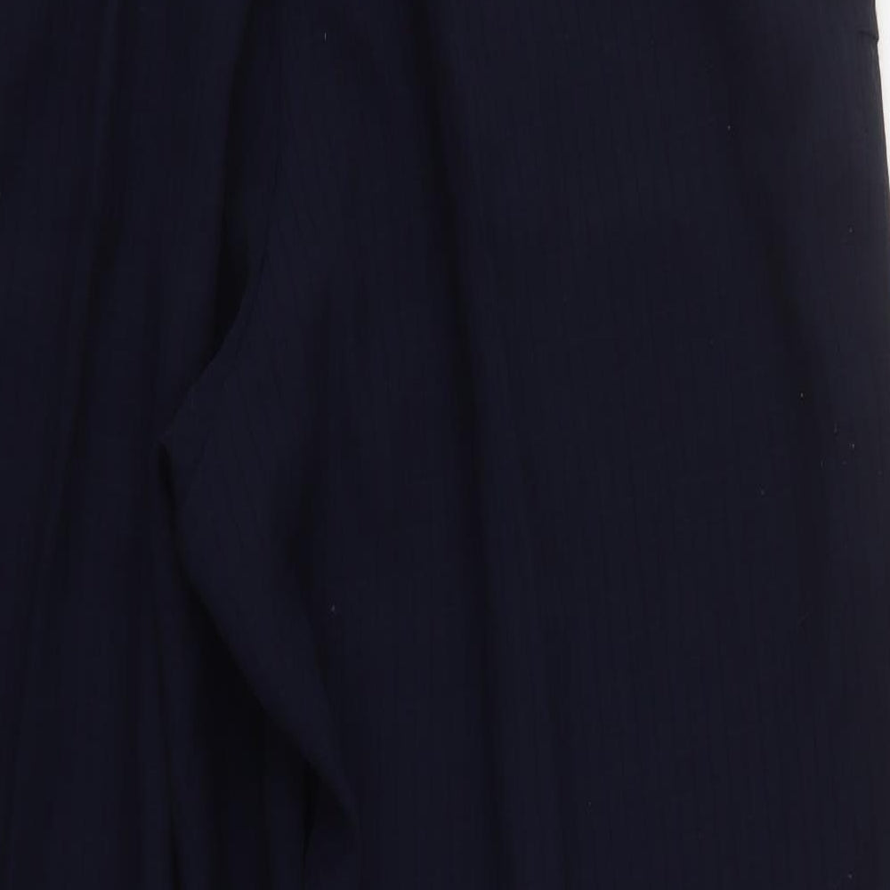 BIB Womens Blue Polyester Trousers Size 18 L31 in Regular Drawstring