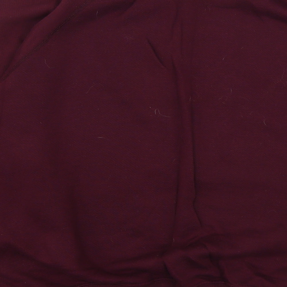 Sweat Trends Womens Purple Cotton Pullover Sweatshirt Size L