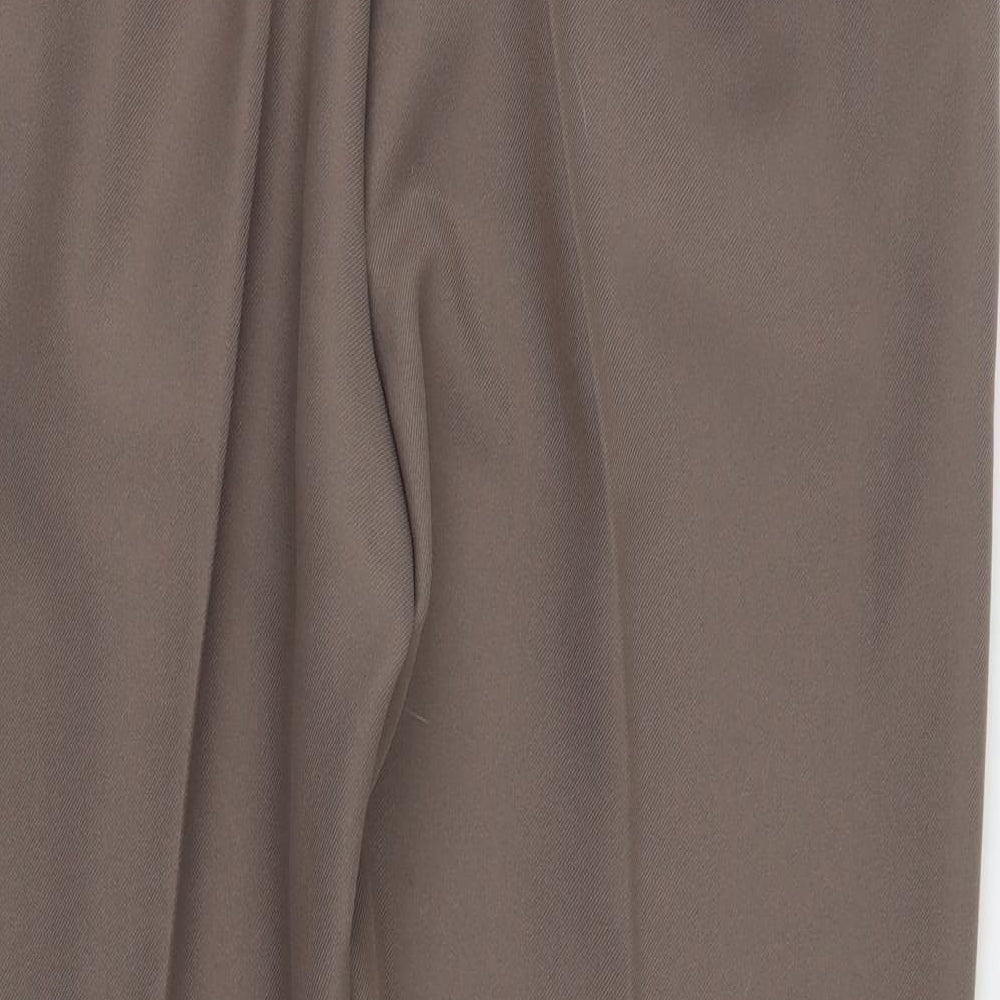 Preworn Womens Brown Polyester Trousers Size 20 in L30 in Regular