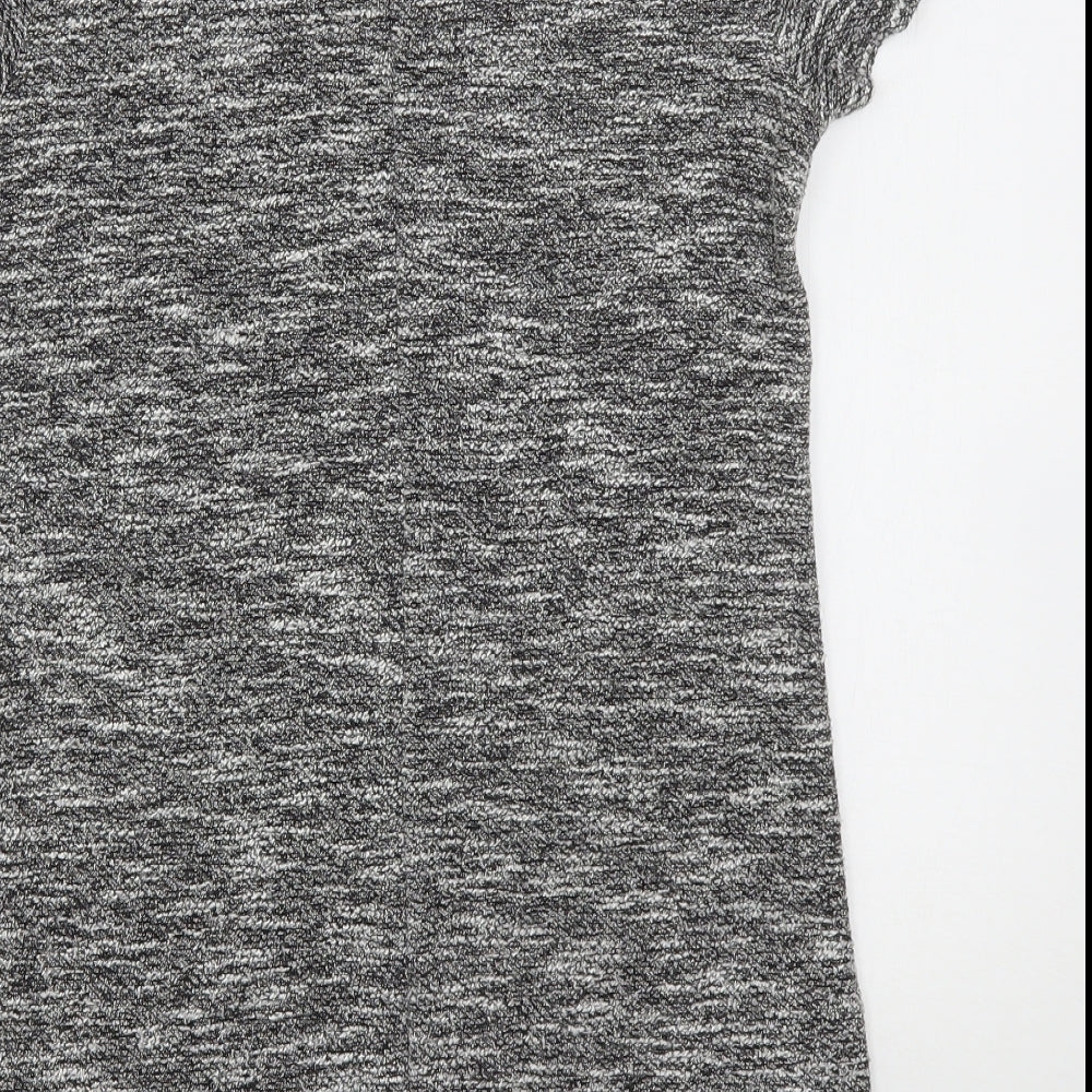 Miss Selfridge Womens Grey Round Neck Polyester Pullover Jumper Size 8