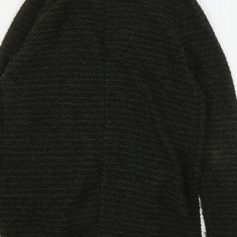 New Look Womens Green V-Neck Polyester Cardigan Jumper Size 10