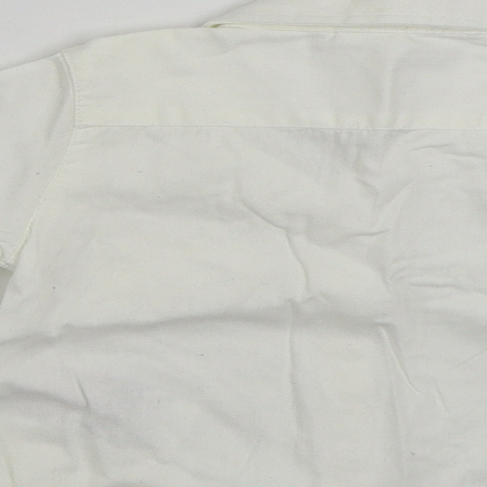 name it Girls White 100% Cotton Basic Button-Up Size 3-6 Months Collared Button - Size 4-6 Months