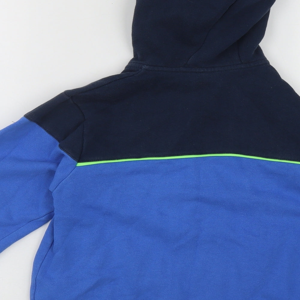 Dunnes Girls Blue Polyester Full Zip Hoodie Size 9 Years Zip