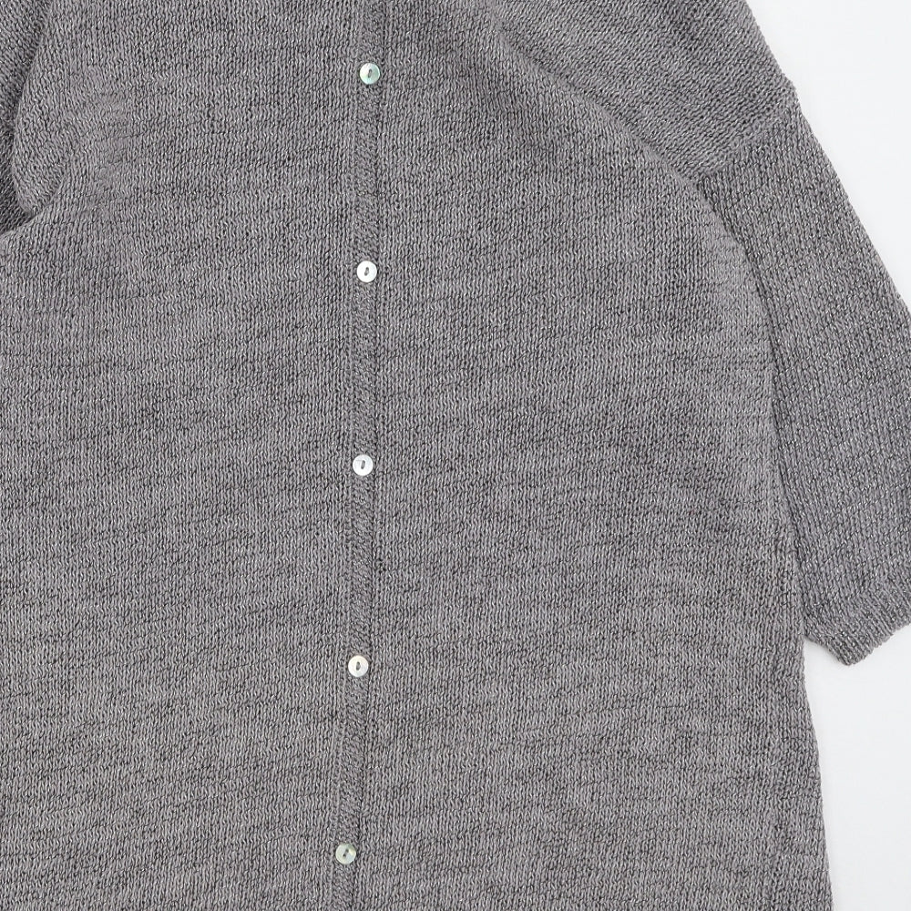 Marks & Spencer Womens Grey Round Neck Cotton Pullover Jumper Size M