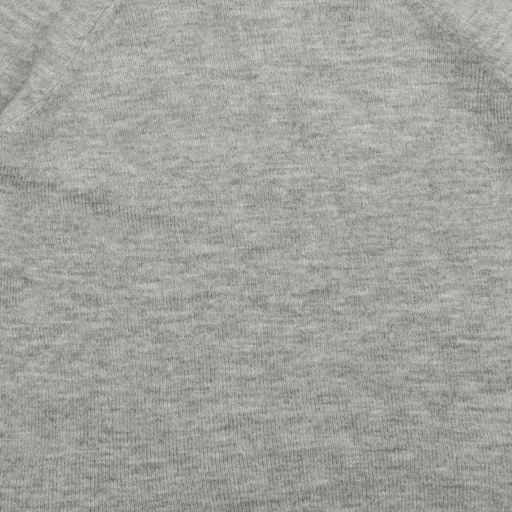 Nutmeg Womens Grey Crew Neck Acrylic Pullover Jumper Size 10