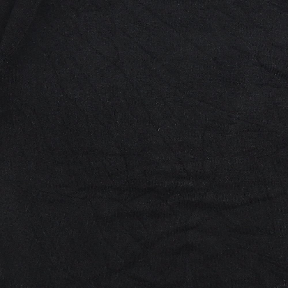 Per Una Womens Black Round Neck Acrylic Pullover Jumper Size 12
