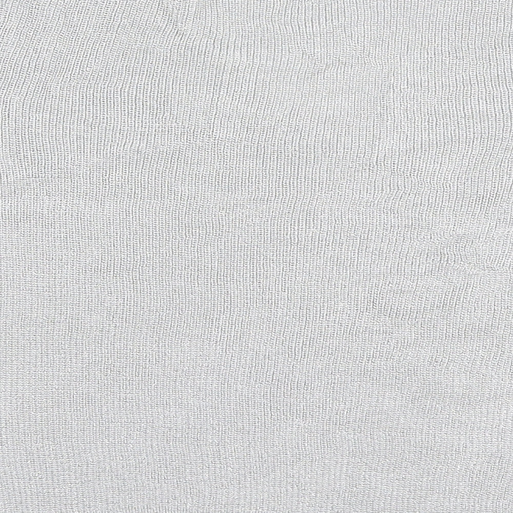 Marks & Spencer Womens Grey Viscose Basic T-Shirt Size 10 V-Neck